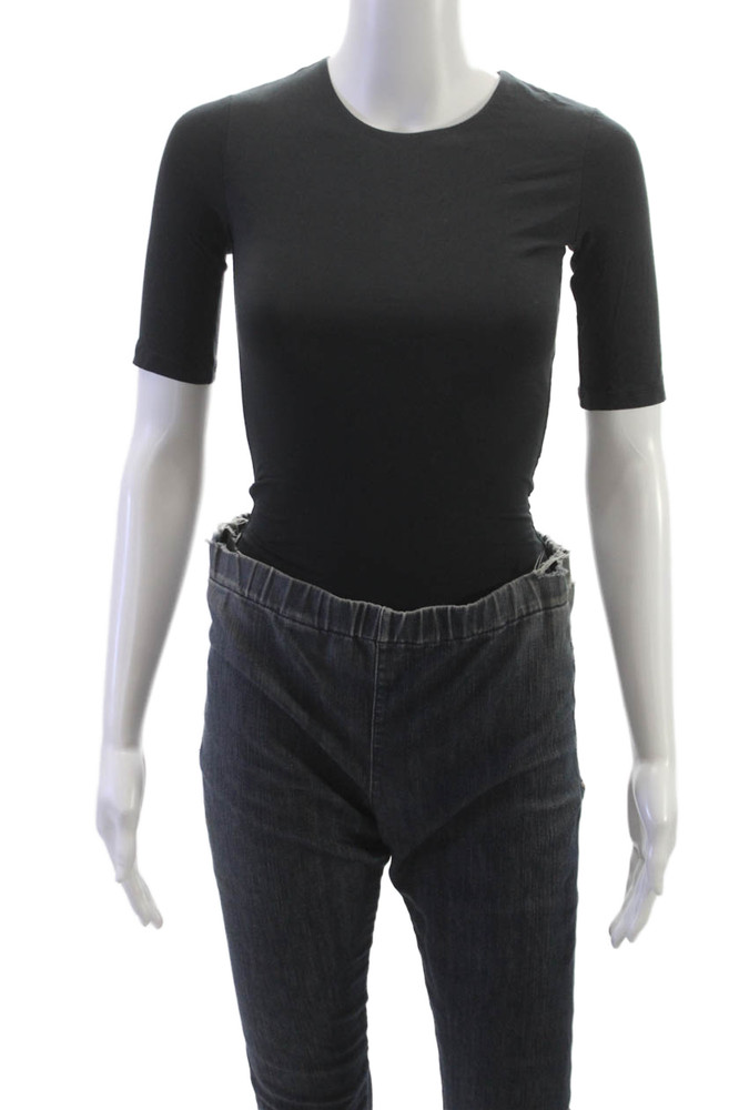 Everlane Womens Black Supima Cotton Crew Neck Short Sleeve T-Shirt Size 2XSFree Shipping in US $100+ Orders | $6.95 Orders Below