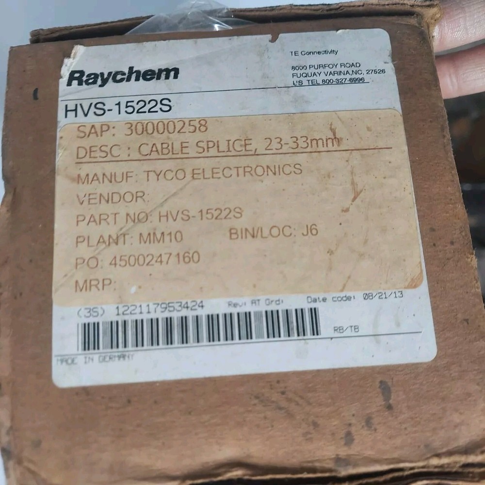 New Raychem Hvs-1522S Cable Splice 23-33Mm Germany