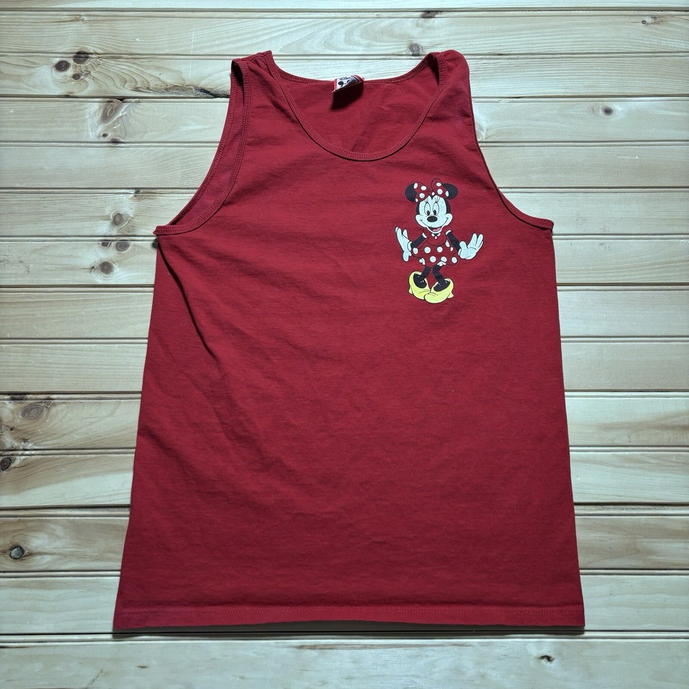 Vintage 90s Disney Minnie Mouse Spine Spellout Graphic Tank Top Shirt - Large