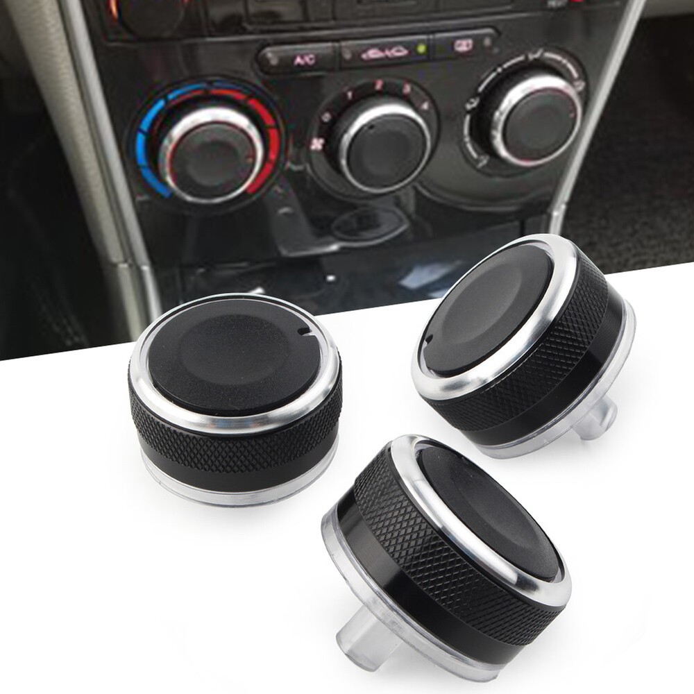 3Pcs A/C Heat Control Knob Switch Decor for Mazda 6 2003-2008