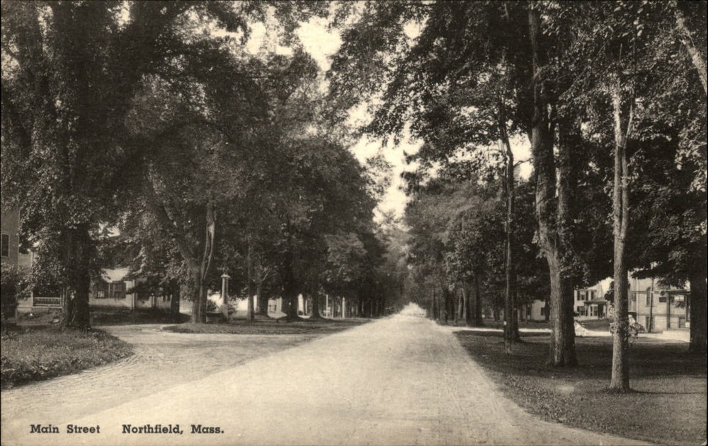 Main Street Northfield Massachusetts ~ 1948 vintage postcard