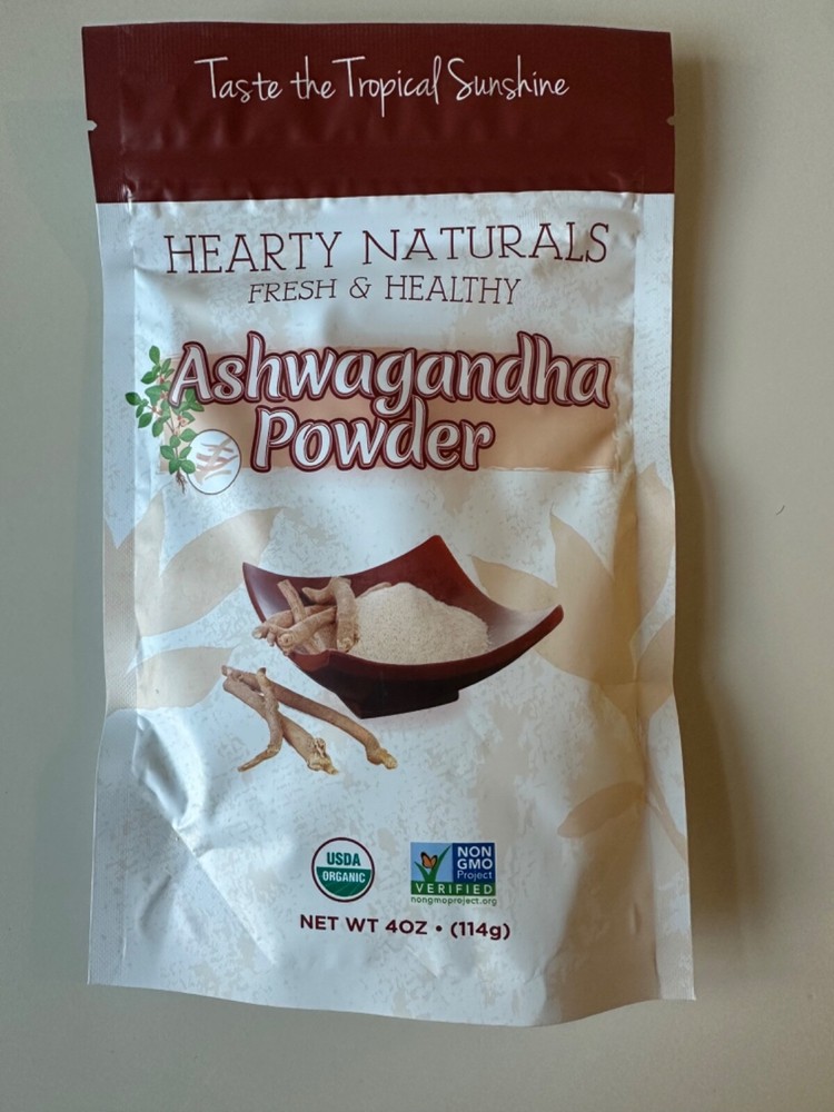 Ashwagandha Powder Organic Non GMO, 4 oz Superfood Adaptogen Herbal Supplement