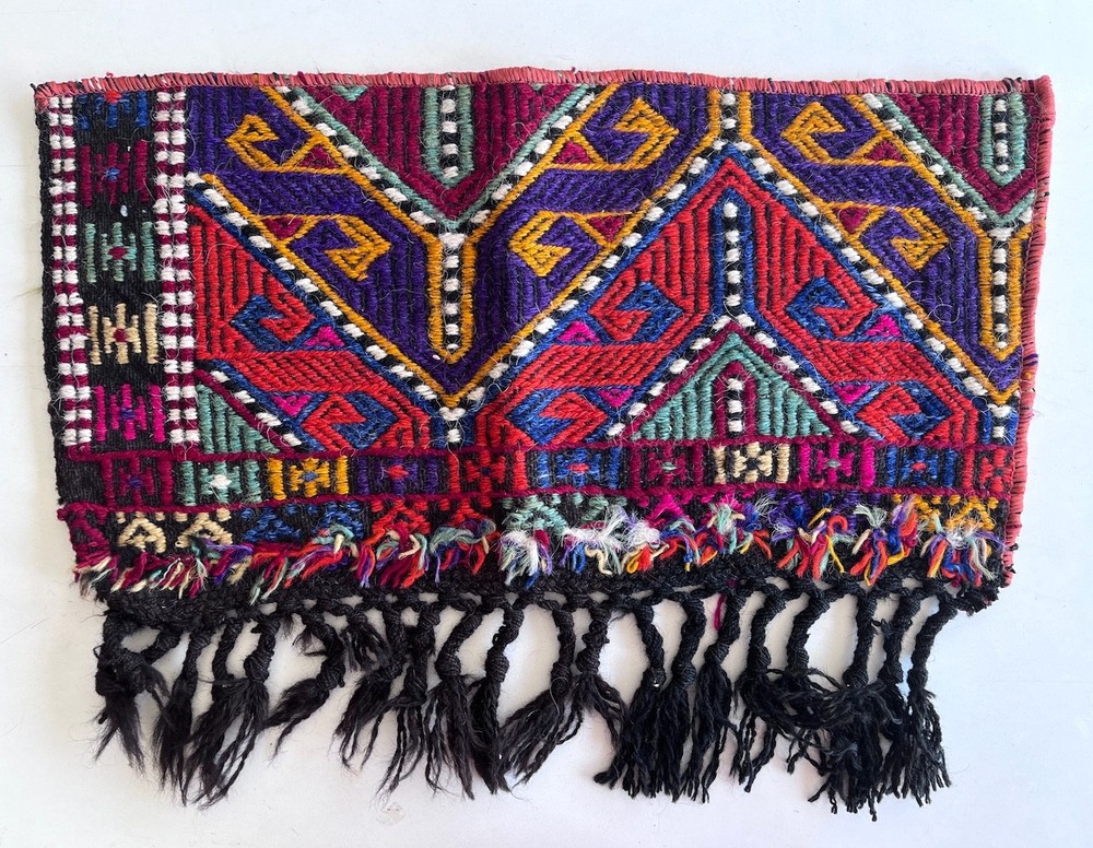 RARE FIND Vintage Turkish Kilim Rug Fragment ⎮ Handwoven Wool Tribal Boho Ethnic