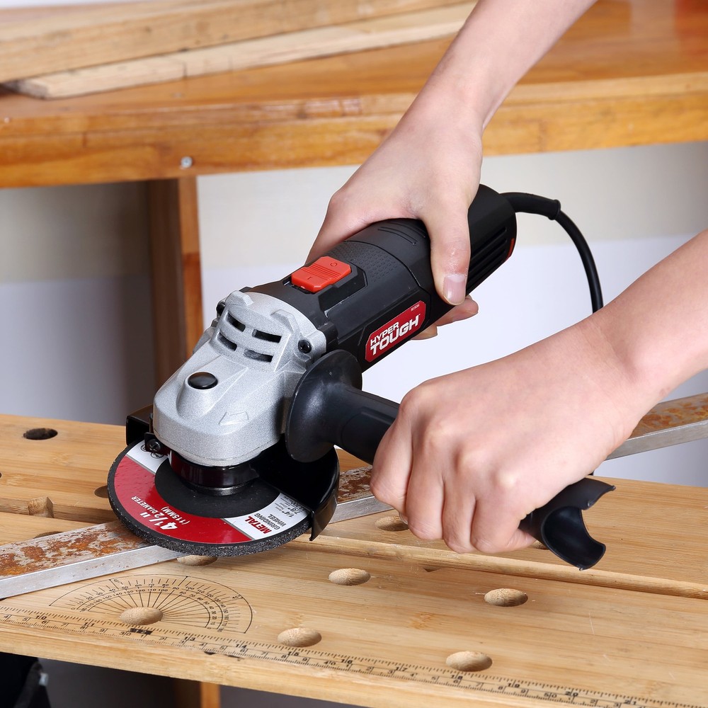 6 Amp 4-1/2 Inch Angle Grinder with Wheel and Wrench