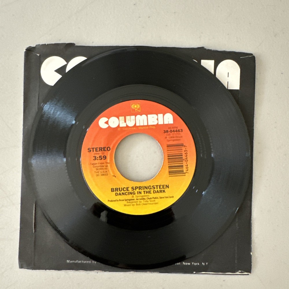 Bruce Springsteen Dancing In The Dark/Pink Cadillac 45rpm 7