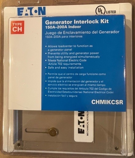 CHMIKCSR Eaton Cutler Hammer interlock kit for CH series ONLY pre 2019 UL Listed