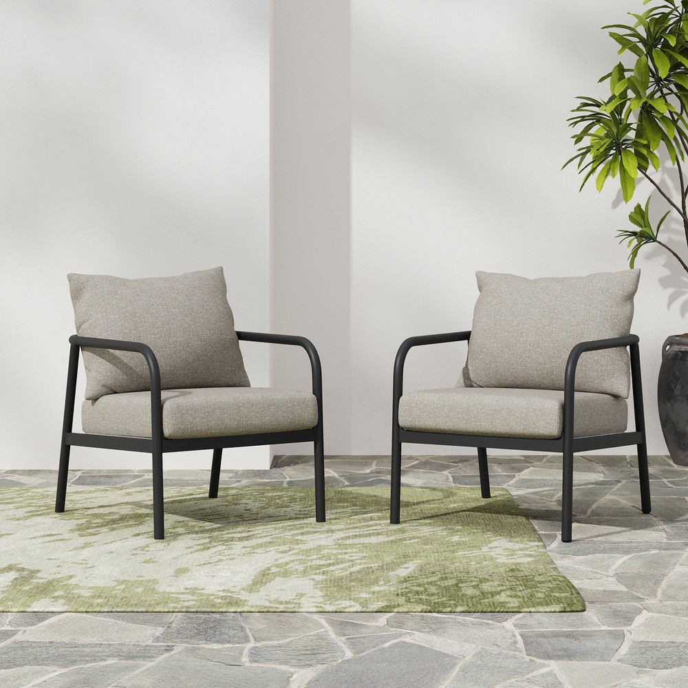 Leora Round Tube Sofa Chair for Modern Outdoor Patio Comfort and Style