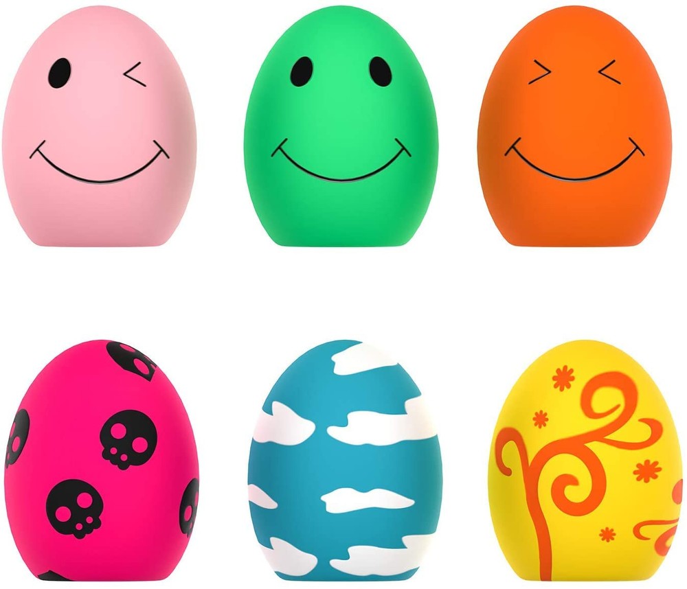 Squeaky Dog Toys, [6 Pack] Puppy Toy Soft Bouncing Egg Balls with Squeaker, I...