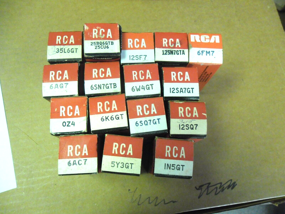 VINTAGE RCA VACUUM TUBES NEW OLD STOCK NEVER POWERED UP UNUSED