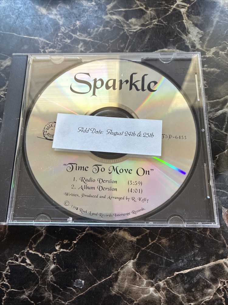 SPARKLE Time To Move On Remix CD Promo 1998 2 Track Single R. KELLY
