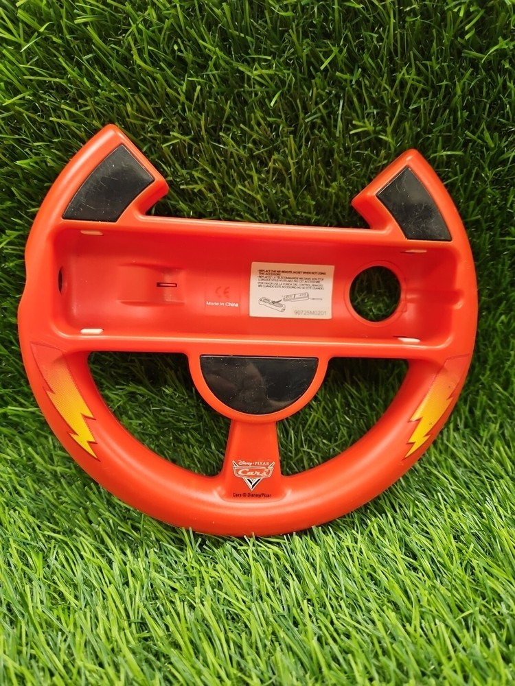 RARE Walt Disney Pixar's Cars Lightning McQueen Red Nintendo Wii Steering Wheel