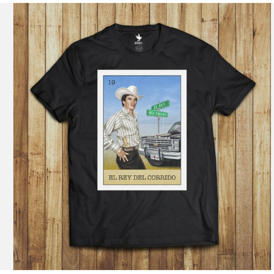 Chalino Sanchez Loteria T-Shirt limited edition El Rey Del Corrido