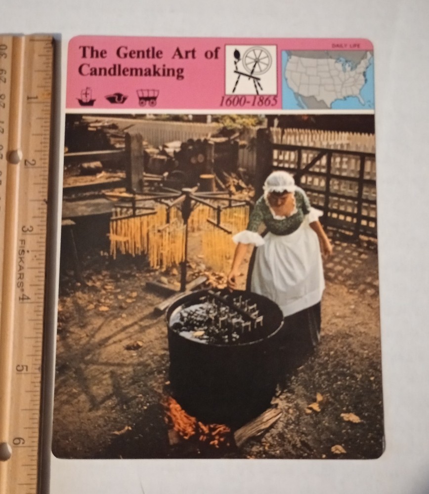 1979 Panarizon Art Of Candle Making Colonial Williamsburg Japan Large Card