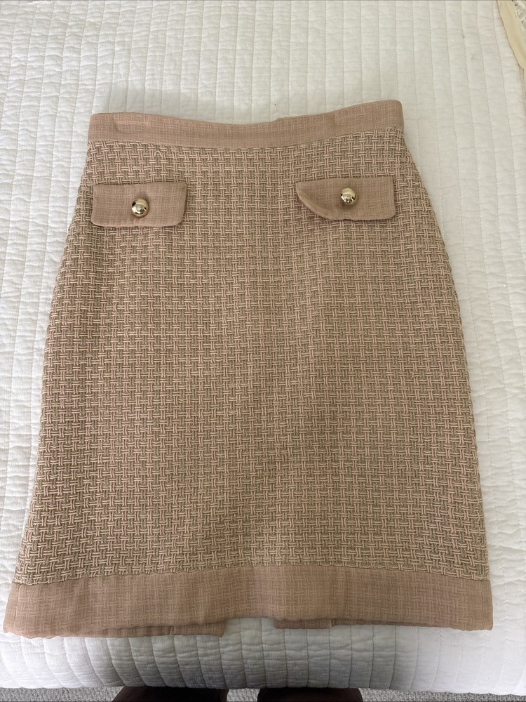 Milly Pink and Gold Boucle Skirt, size 10