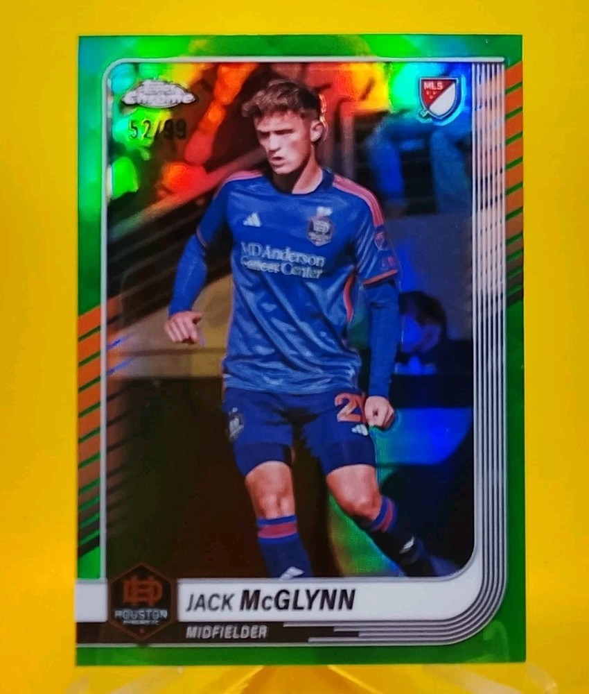 2025 Topps Chrome MLS Jack McGlynn #26 GREEN /99  Houston Dynamo