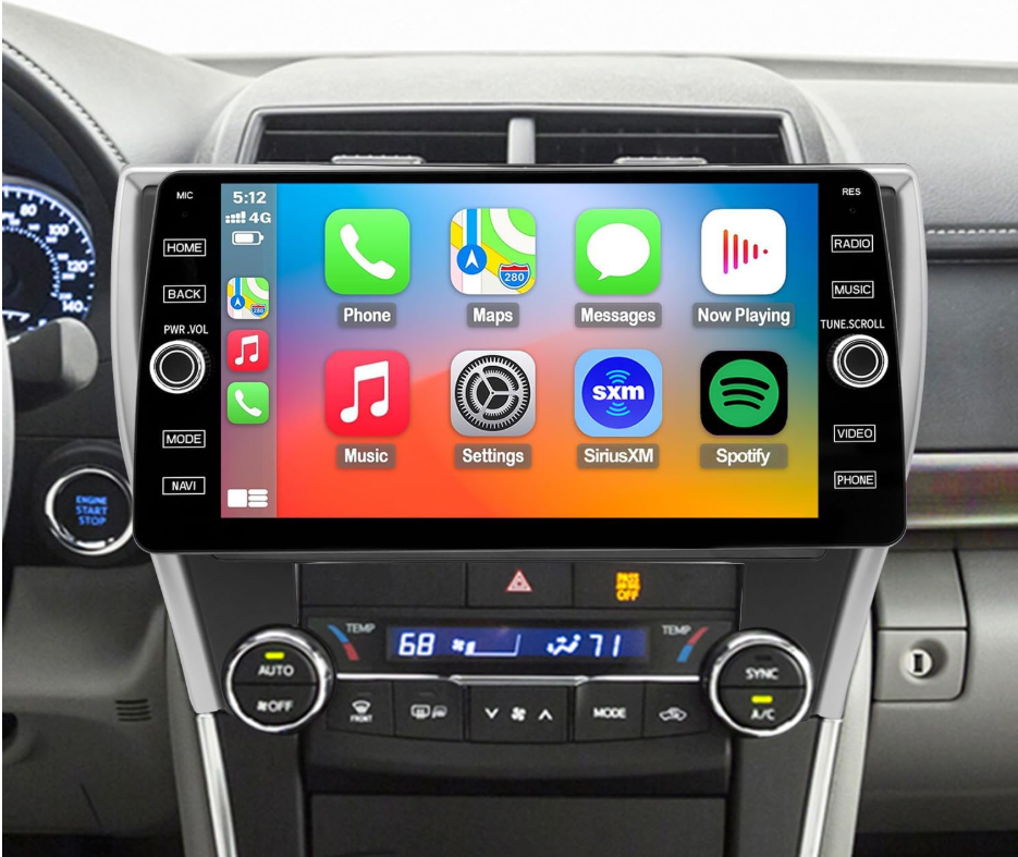 4G LTE QLED Radio for Toyota Camry 2015 2016 2017 Upgrade,8-Core CPU Touch Scree