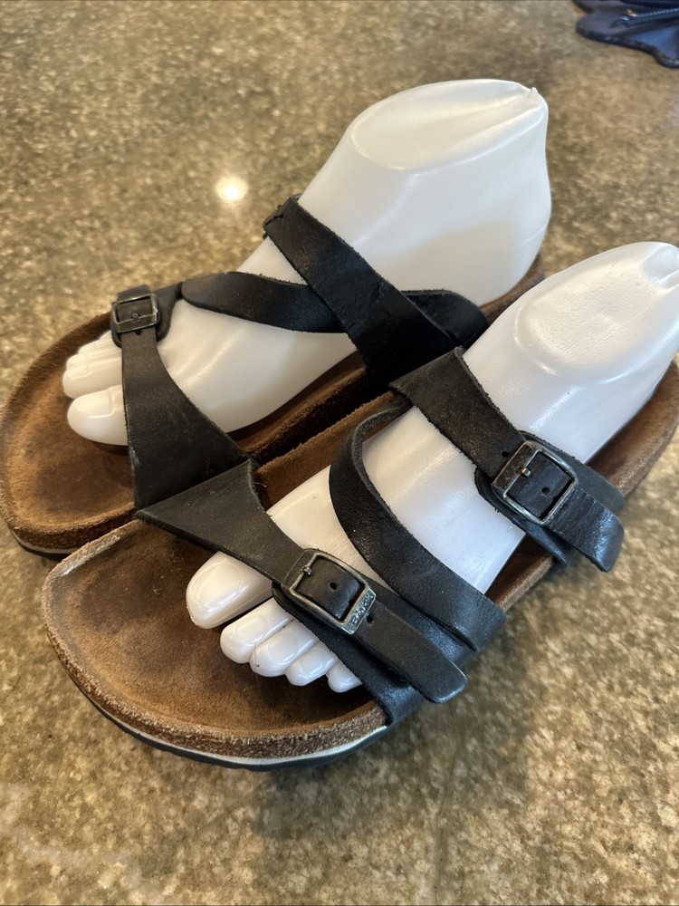 Birkenstock Selina Birko Flor Women’s 9 Men’s 7 Limited Edition Black Leather