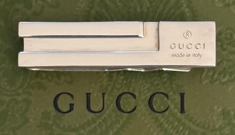 Gucci  Tie Bar Clip  Sterling Silver 925 Made in Italy