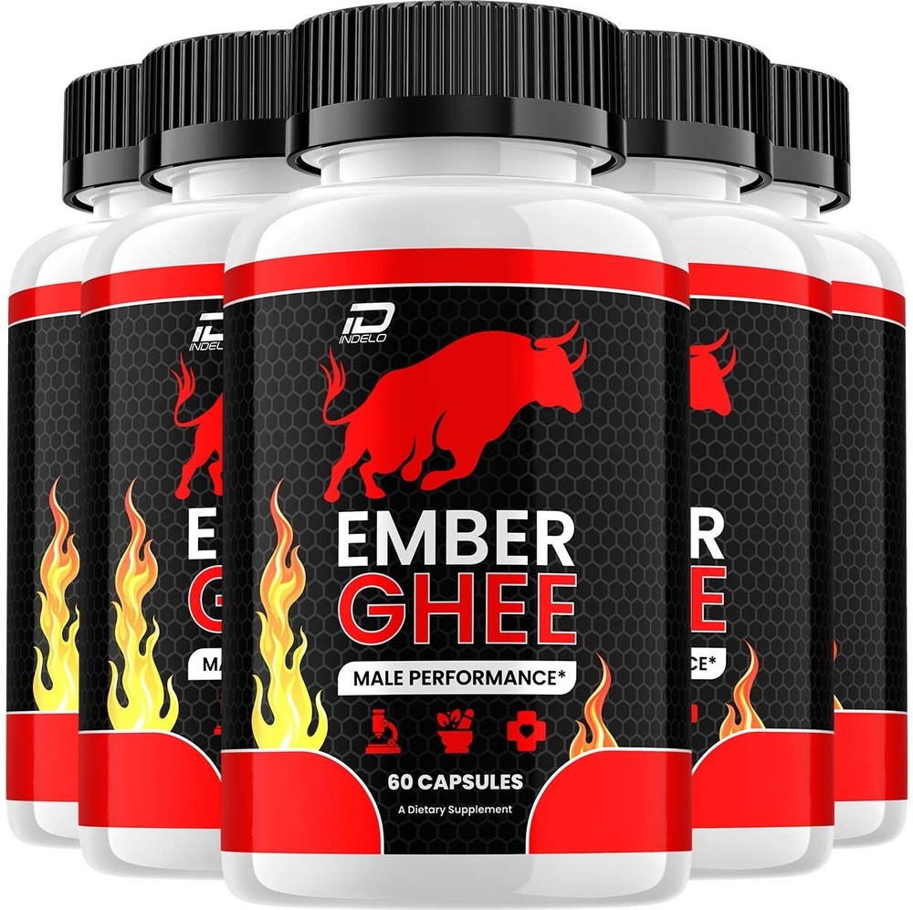 (5 Pack) Ember Ghee for Men Capsules – EmberGhee Vitamin Complex Pills, Energy
