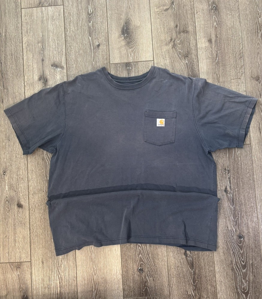 Carhartt Pocket Tee Mens XL Navy Blue Original Fit Heavyweight Workwear T-Shirt