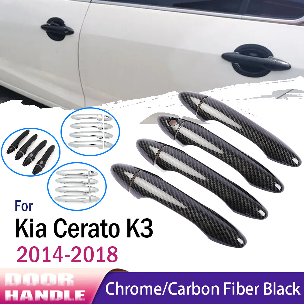 8Pcs Car Exterior Door Handle Moulding Cover For 2014-2018 Kia Cerato Forte K3