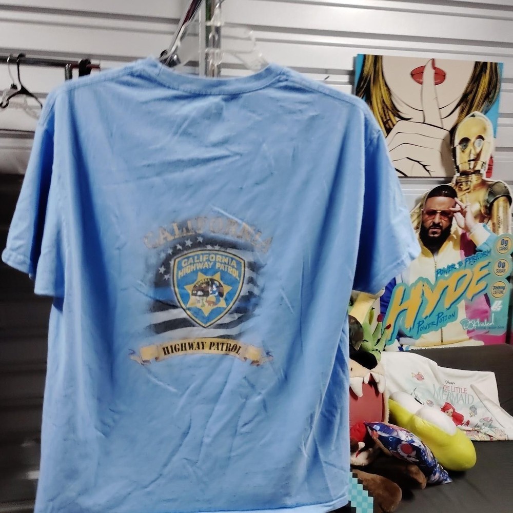 California Highway Patrol Shirt Size Xl Hanes Baby Blue A293ed