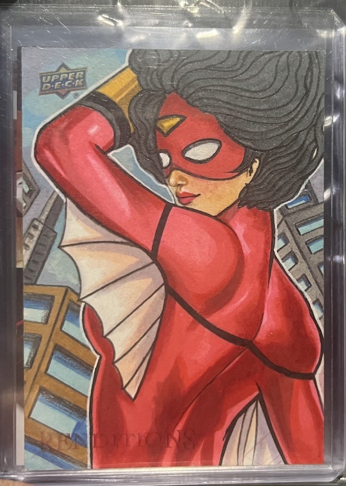 2024 UD Marvel Renditions Spider-Man SKETCH 1 Of 1 Jane Manalo Spider-Woman