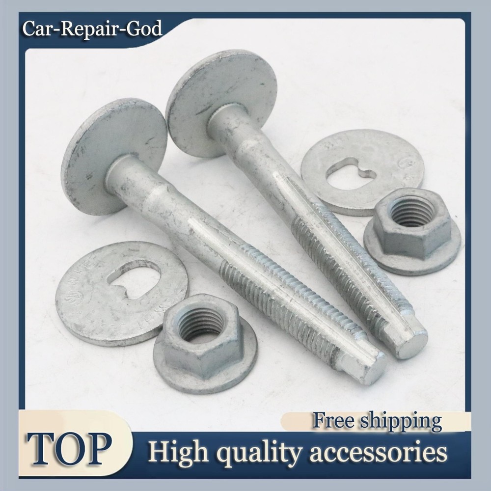 2x WHT001761 Lower Rear Eccentric Camber Bolt Nut Kit For Volkswagen Audi Seat