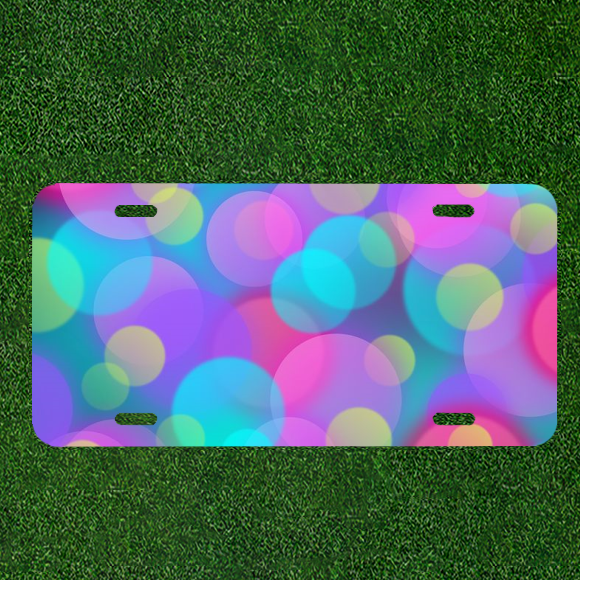 Custom Pink Bokeh Texture Personalized Car License Plate Design