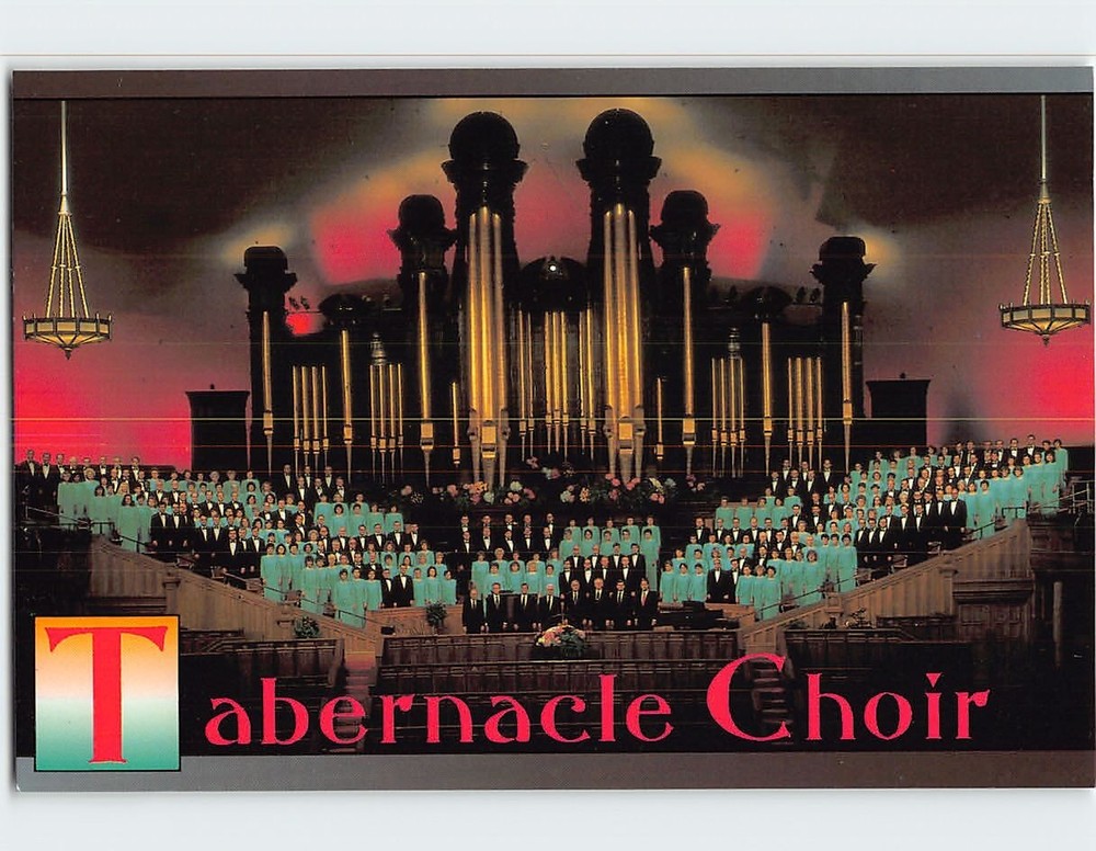 Postcard Mormon Tabernacle Choir Church of Jesus Christ of Latter Day Saints UT