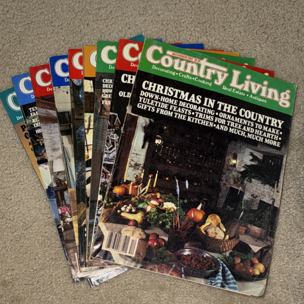 Country Living by Hearst Magazines Vintage Illustrated Magazine Lot 1982-1986