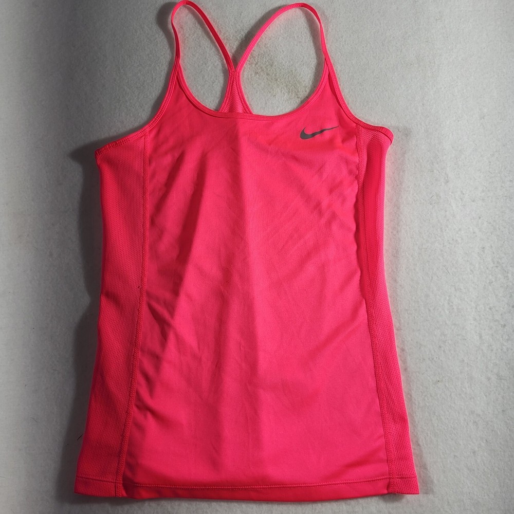 Nike Activewear Tank Top Womens Small S Pink Dri Fit Racerback Shirt
