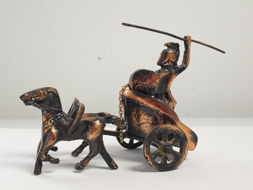 Ancient Greek  Achilles Chariot  Bronze Solid  4.5