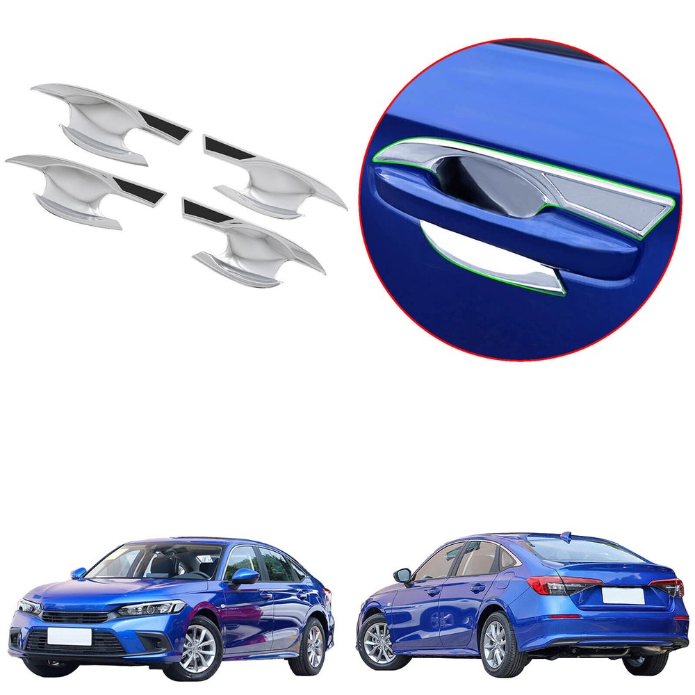 For Honda 11th Civic 2022+ ABS Chrome Exterior Door Side Handle Bowl Cover Trim