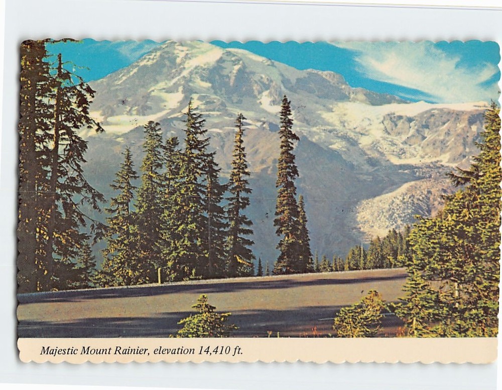 Postcard Majestic Mount Rainier Washington USA
