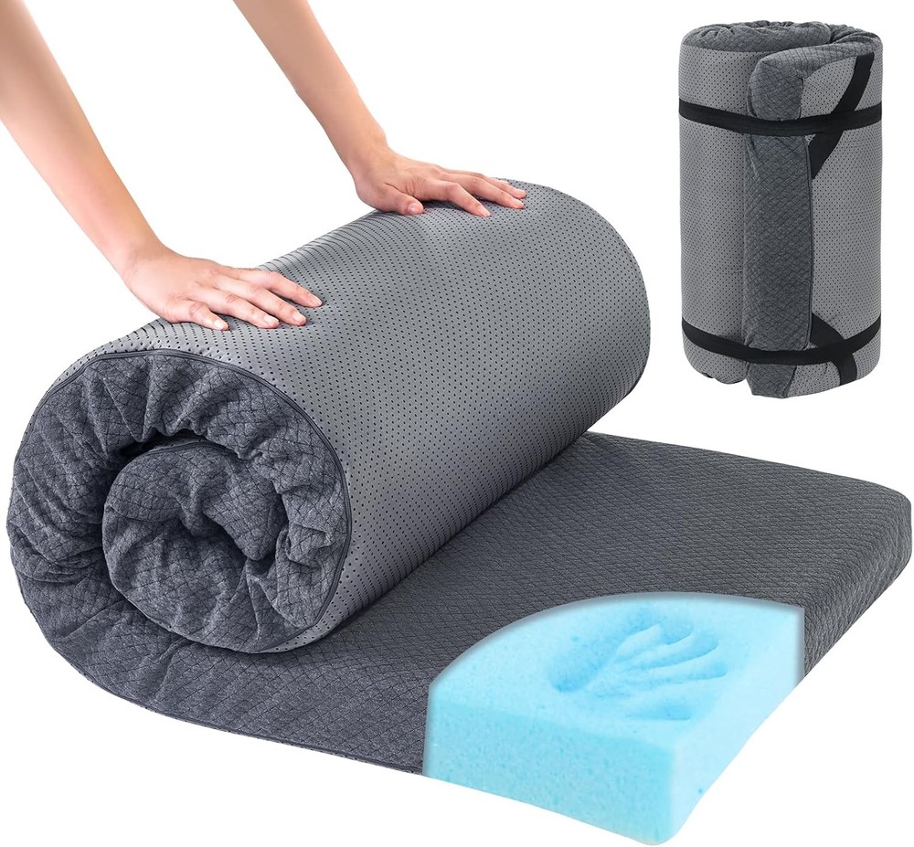 Memory Foam Camping Mattress Pad,Portable Sleeping Pad for Adult,Waterproof Cot