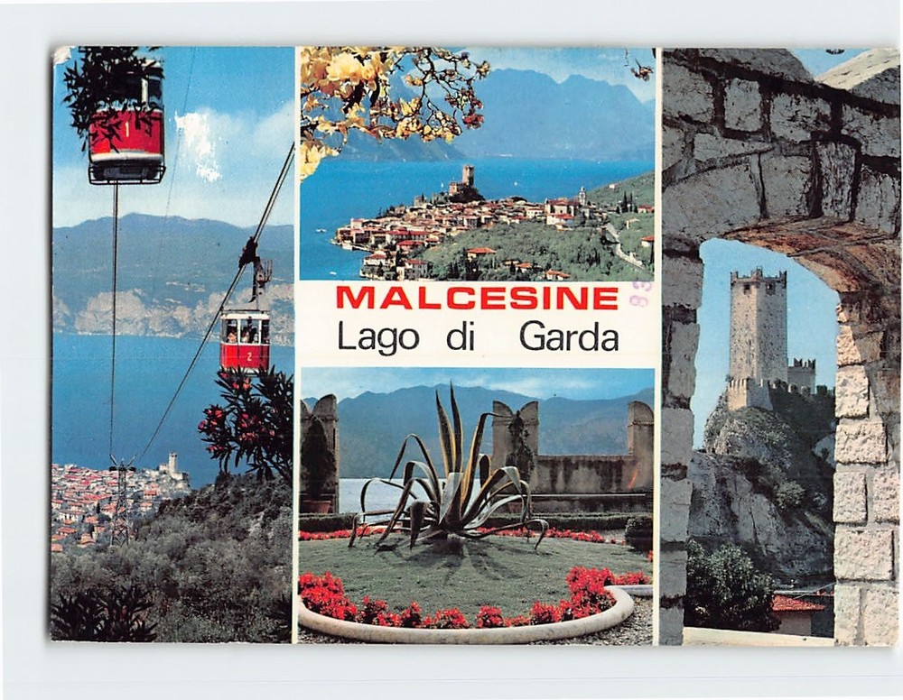 Postcard Lake of Garda Malcesine Italy