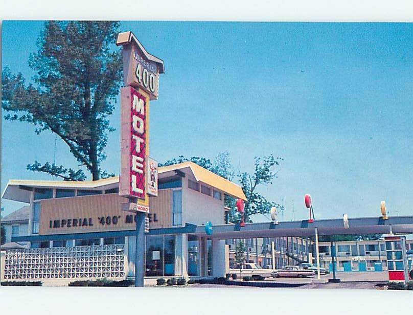 Unused Pre-1980 OLD CARS & IMPERIAL 400 MOTEL Richmond Indiana IN n9768@