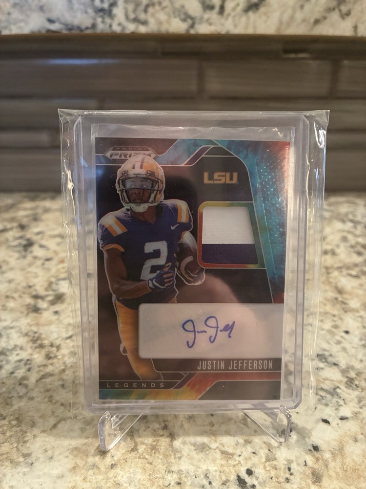 2025 Panini Prizm Draft Picks Justin Jefferson Legends Patch Auto Tie-dye /25 🔥