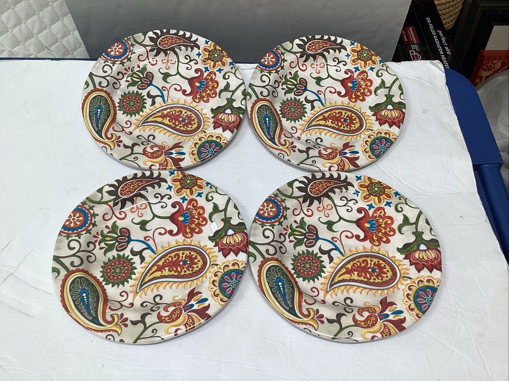 pier one imports melamine salad plates set of 4- 9” diameter