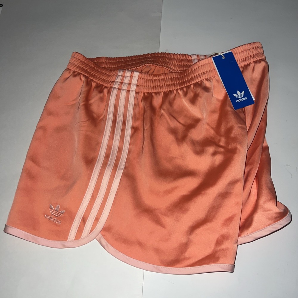 adidas Originals 3S Sprinter Shorts Coral Women’s Sz M $40 NEW