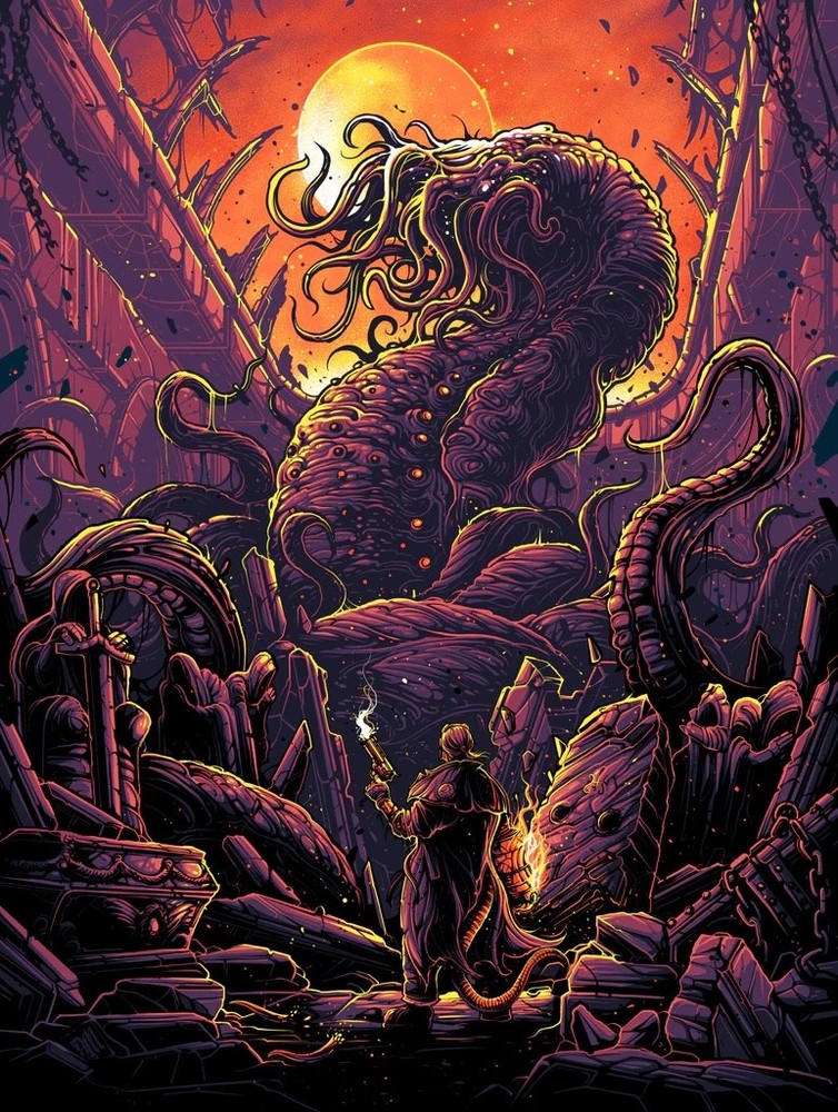 Hellboy (Glitter Variant) by Dan Mumford x/30 Screen Print Movie Art Poster18” x 24” Limited Edition of 30, Dan Mumford