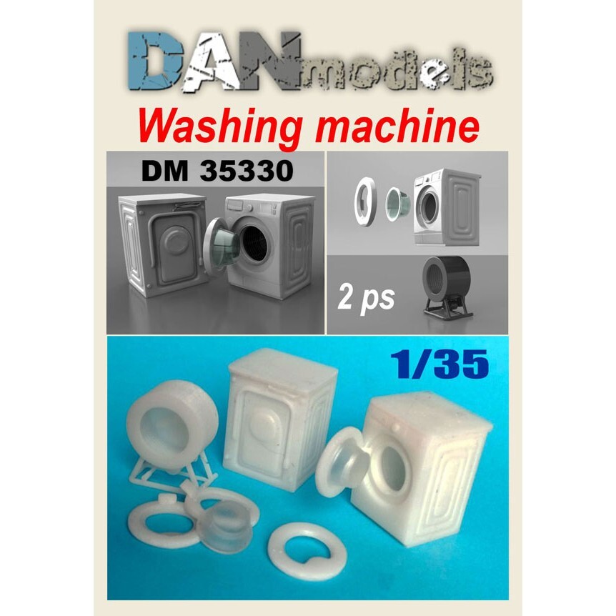 Dan Models 35330 Scale Kit 1:35 Accessories for Diorama. Washing Machine 2 pcs