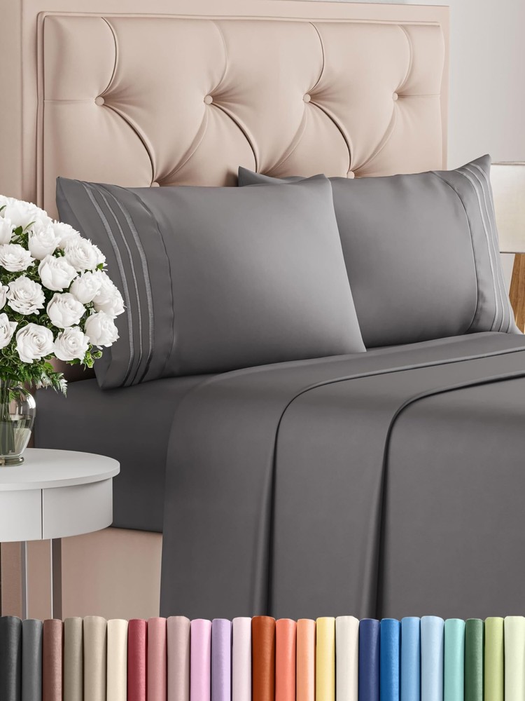 Queen Size 4-Piece Cooling Breathable Bed Sheet Set for Ultimate Comfort