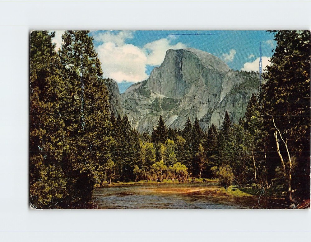 Postcard Half Dome & Merced River Yosemite National Park California USA