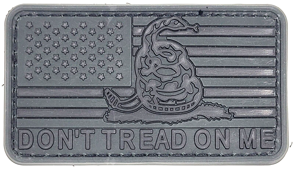 USAmerican Flag Don't Tread On Me Dark Ops SWAT ALL BLACK PVC Patch 3