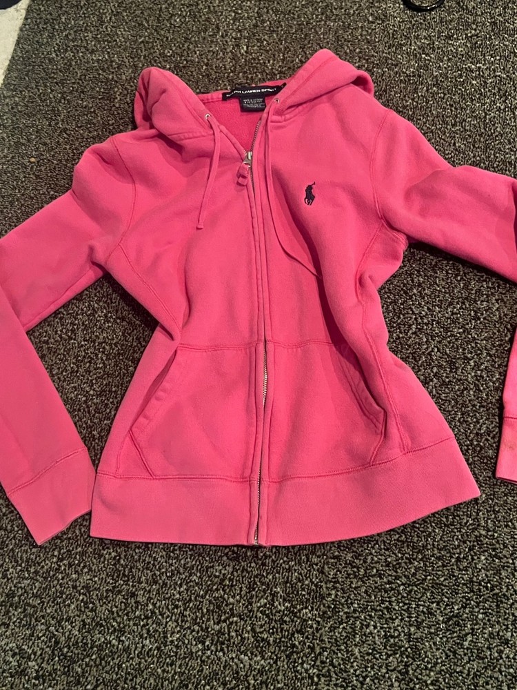 Y2K 2000s Ralph Lauren zip up hoodie (Small)
