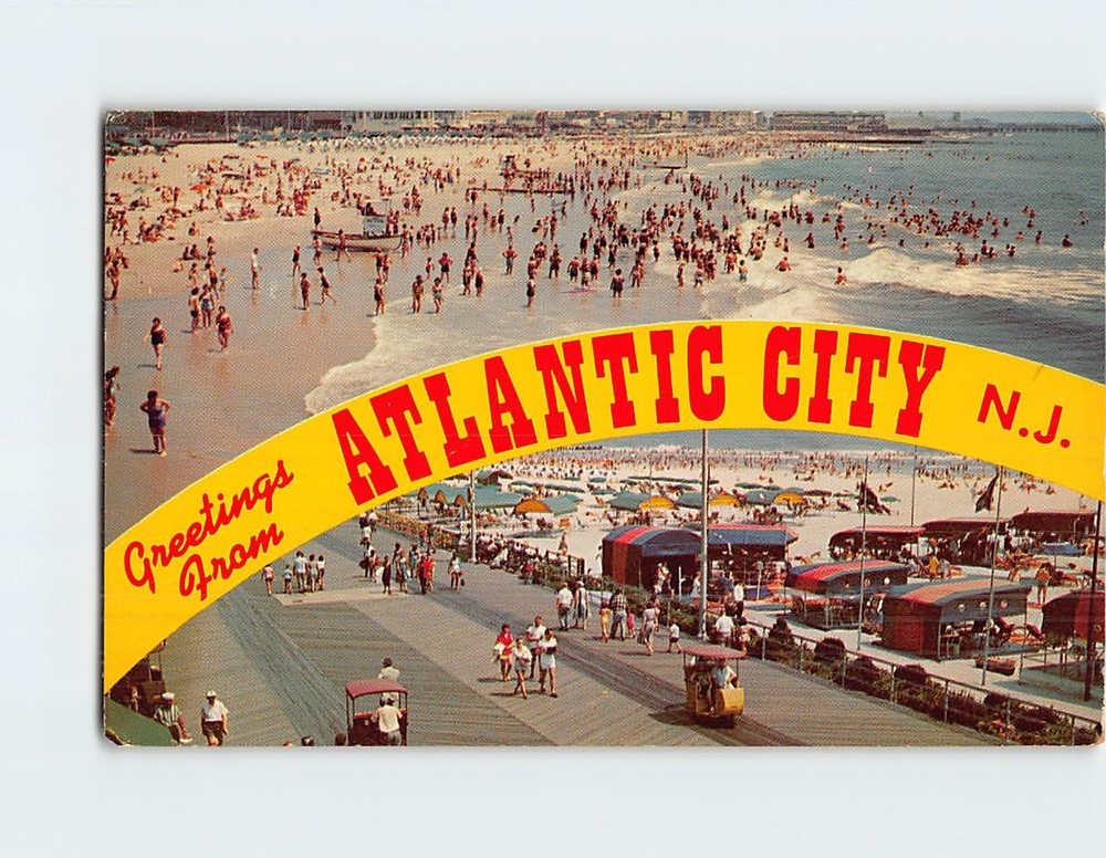 Postcard Greetings From Atlantic City New Jersey USA