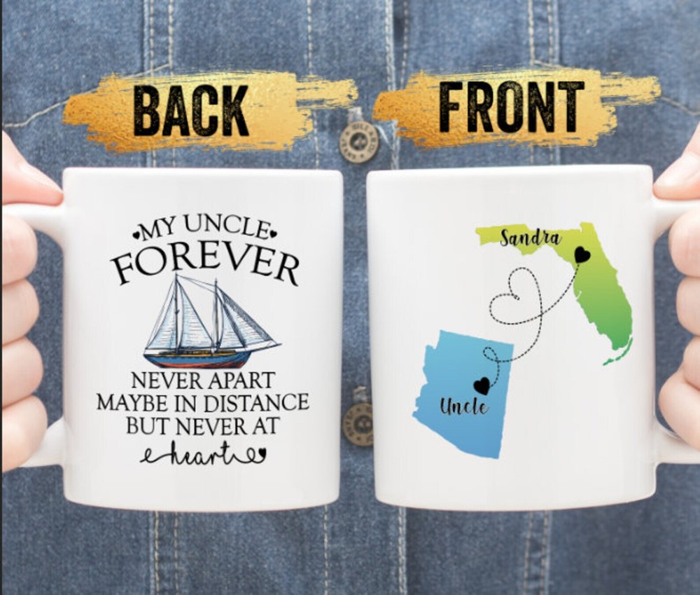 Fathers Day Mug For Uncle Personalized Uncle Mug State To State Mug Gift For