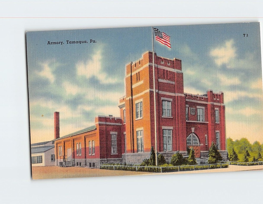 Postcard Armory Tamaqua Pennsylvania USA